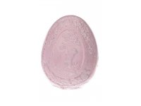 Vejce Vintage se zajícem Růžové 12x10cm